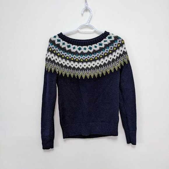 Old Navy Fair Isle Navy Sweater – Great Condition - Picture 1 of 2